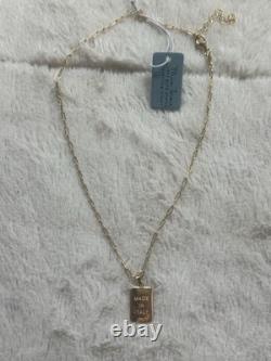 Sterling Silver 18k Gold Plated Necklace &made In Italy Tag