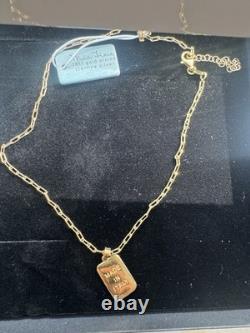 Sterling Silver 18k Gold Plated Necklace &made In Italy Tag
