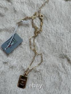 Sterling Silver 18k Gold Plated Necklace &made In Italy Tag