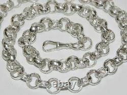 Sterling Silver 30 inch Heavy Chunky Belcher Chain UK Made Solid 925 Silver