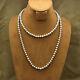 Sterling Silver 40.5 Bead Necklace Made of 7mm Round Beads