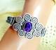 Sterling Silver 67.0 Gram 4.00 carats Amethyst Quartz Bracelet 8 Hand Made
