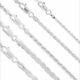 Sterling Silver. 925 2mm 4mm 6mm Solid Rope Chains 16 30 Made in Italy