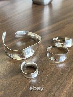 Sterling Silver. 925 Artist Made. One Of A Kind Sterling Set