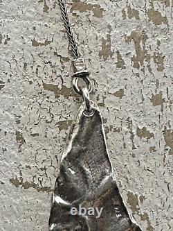 Sterling Silver 925 Artist Marked Stamped Sterling Made in Israel PZ Necklace