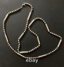 Sterling Silver 925 Beaded Necklace Made in Italy/67.4g