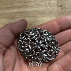 Sterling Silver. 925 Broach Pin American USA Made Vintage Women Ornate Lady GIFT