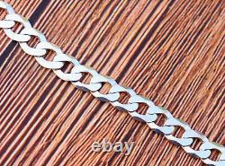 Sterling Silver 925 Cuban Curb Link Necklace Made in Italy Unisex 24 inches