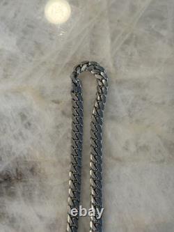 Sterling Silver 925 Cuban Link Hand Made Chain Necklace 22 PURE SILVER IS HOT