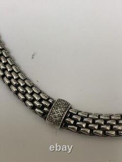 Sterling Silver 925 Cz Necklace 17.5 Choker And Bracelet 7.5 Made In Italy