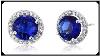 Sterling Silver 925 Earring Synthetic Diamond Man Made Grown In Lab White Gold Layer