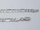 Sterling Silver 925 F&iacute;garo Chain Necklace Made In Italy 4.6mm 20 Inches, 10.34g