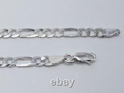 Sterling Silver 925 Fígaro Chain Necklace Made In Italy 4.6mm 20 Inches, 10.34g