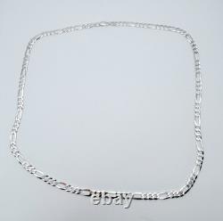 Sterling Silver 925 Fígaro Chain Necklace Made In Italy 4.6mm 20 Inches, 10.34g