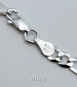 Sterling Silver 925 Fígaro Chain Necklace Made In Italy 4.6mm 20 Inches, 10.34g