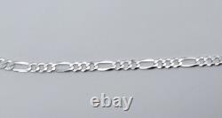 Sterling Silver 925 Fígaro Chain Necklace Made In Italy 4.6mm 20 Inches, 10.34g