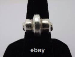 Sterling Silver 925 Half Round Top Solid Made Design Ring