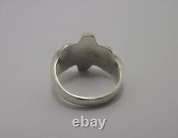 Sterling Silver 925 Half Round Top Solid Made Design Ring