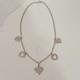 Sterling Silver 925 Heart Charms Filigree Necklace 16.5 Made In Italy 10grams