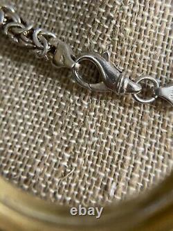 Sterling Silver 925 Made In Italy Byzantine Oxidized Chain Link Necklace 25 Gr