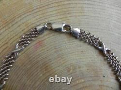 Sterling Silver. 925 X design Chain Necklace 16.5 made in Italy