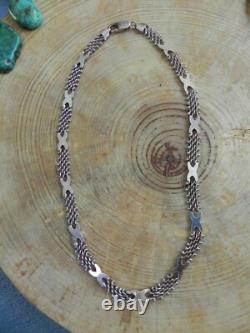 Sterling Silver. 925 X design Chain Necklace 16.5 made in Italy