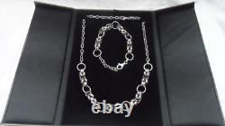 Sterling Silver. 925 made in ITALY Necklace & Bracelet set