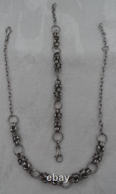 Sterling Silver. 925 made in ITALY Necklace & Bracelet set