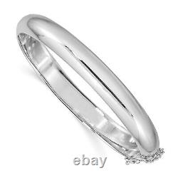 Sterling Silver 9mm Fancy Hinged Bangle Bracelet