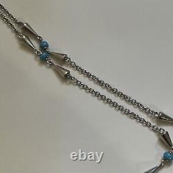 Sterling Silver And Turquoise Made In Italy Necklace