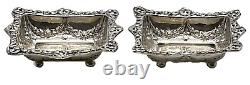 Sterling Silver Antique Rectangular Dishes Made in Birminghan c. 1926 England