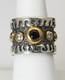Sterling Silver Artisan Made Sterling Silver Sapphire Zircon Band Ring Size 8