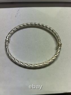 Sterling Silver Bangle Bravely Made In Italy