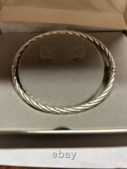 Sterling Silver Bangle Bravely Made In Italy