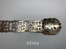 Sterling Silver Belt Made In Siam 160.5 Grams Mekkala Godess Used 31 see pics