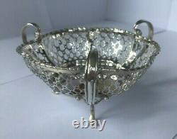 Sterling Silver Bonbon Dish Made by Synyer & Beddoes in 1910