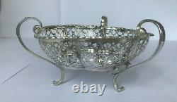 Sterling Silver Bonbon Dish Made by Synyer & Beddoes in 1910