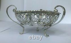 Sterling Silver Bonbon Dish Made by Synyer & Beddoes in 1910