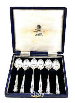 Sterling Silver Boxed Mocka Tea Spoons (6) Hardy Bros made in England