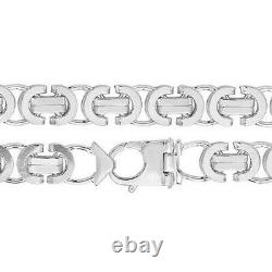 Sterling Silver Byzantine Bracelet British Made 925 Hallmarked 8 Weight 83g