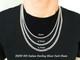 Sterling Silver CURB Chain Made in Italy, Solid 925 Silver Curb Chain Necklace