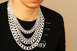 Sterling Silver CURB Chain Made in Italy, Solid 925 Silver Curb Chain Necklace