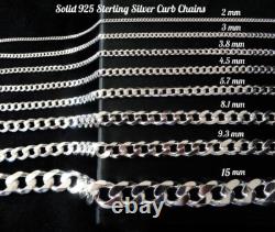 Sterling Silver CURB Chain Made in Italy, Solid 925 Silver Curb Chain Necklace