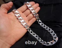 Sterling Silver CURB Chain Made in Italy, Solid 925 Silver Curb Chain Necklace