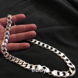 Sterling Silver CURB Chain Made in Italy, Solid 925 Silver Curb Chain Necklace