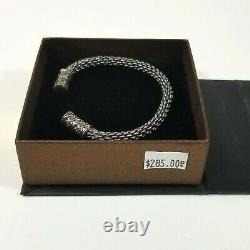 Sterling Silver Celtic Torc Bangle Bracelet Heavy Braid 8 inch Made in Ireland