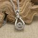 Sterling Silver Celtic Trinity Knot Pendant Dancing CZ Stone Irish Made by Boru