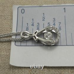 Sterling Silver Celtic Trinity Knot Pendant Dancing CZ Stone Irish Made by Boru