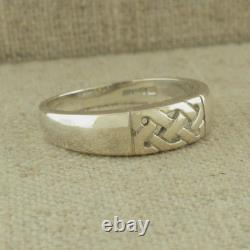 Sterling Silver Celtic Wedding Ring IRISH MADE by FADO Size 10 Boxed