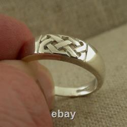 Sterling Silver Celtic Wedding Ring IRISH MADE by FADO Size 10 Boxed